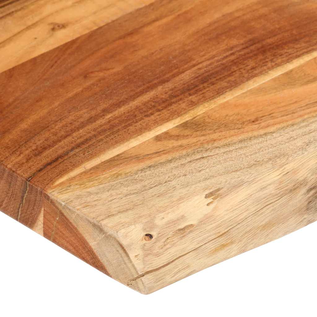 Tischplatte 140x60x2,5cm Rechteckig Massivholz Akazie Baumkante